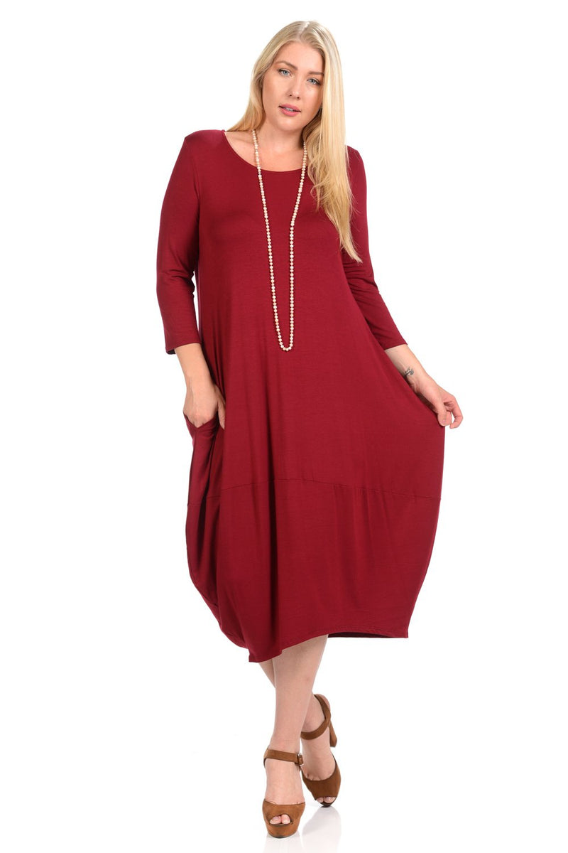 Cocoon Midi Dress Plus Size