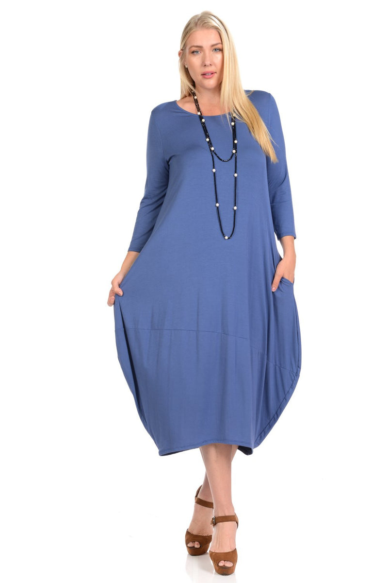 Cocoon Midi Dress Plus Size