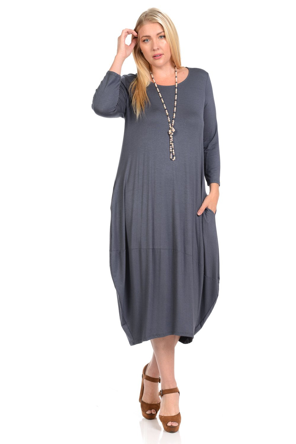 Cocoon Midi Dress Plus Size