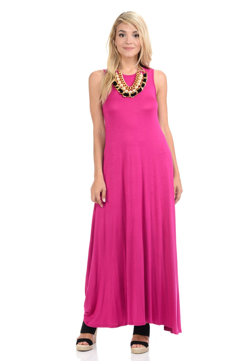 Sleeveless Maxi Dress with Pockets