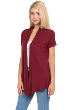 Short Sleeve Open Front Vest Plus Size