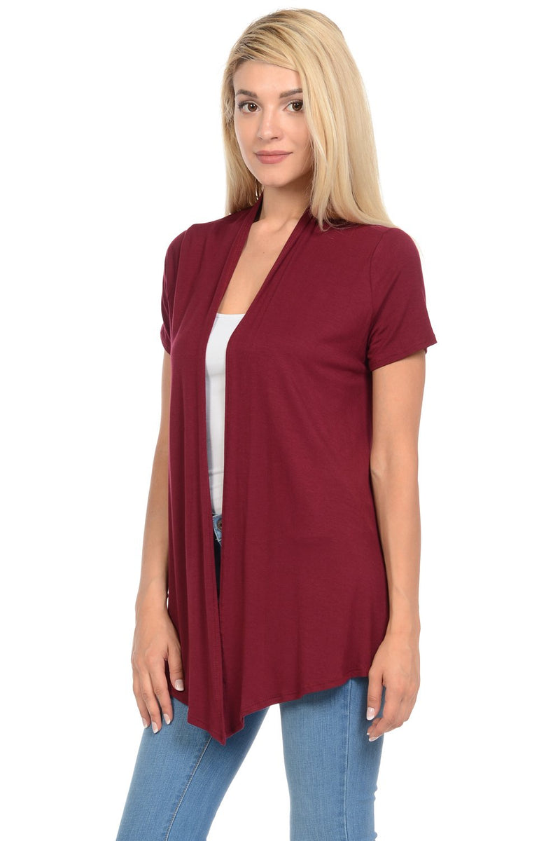 Short Sleeve Open Front Vest Plus Size