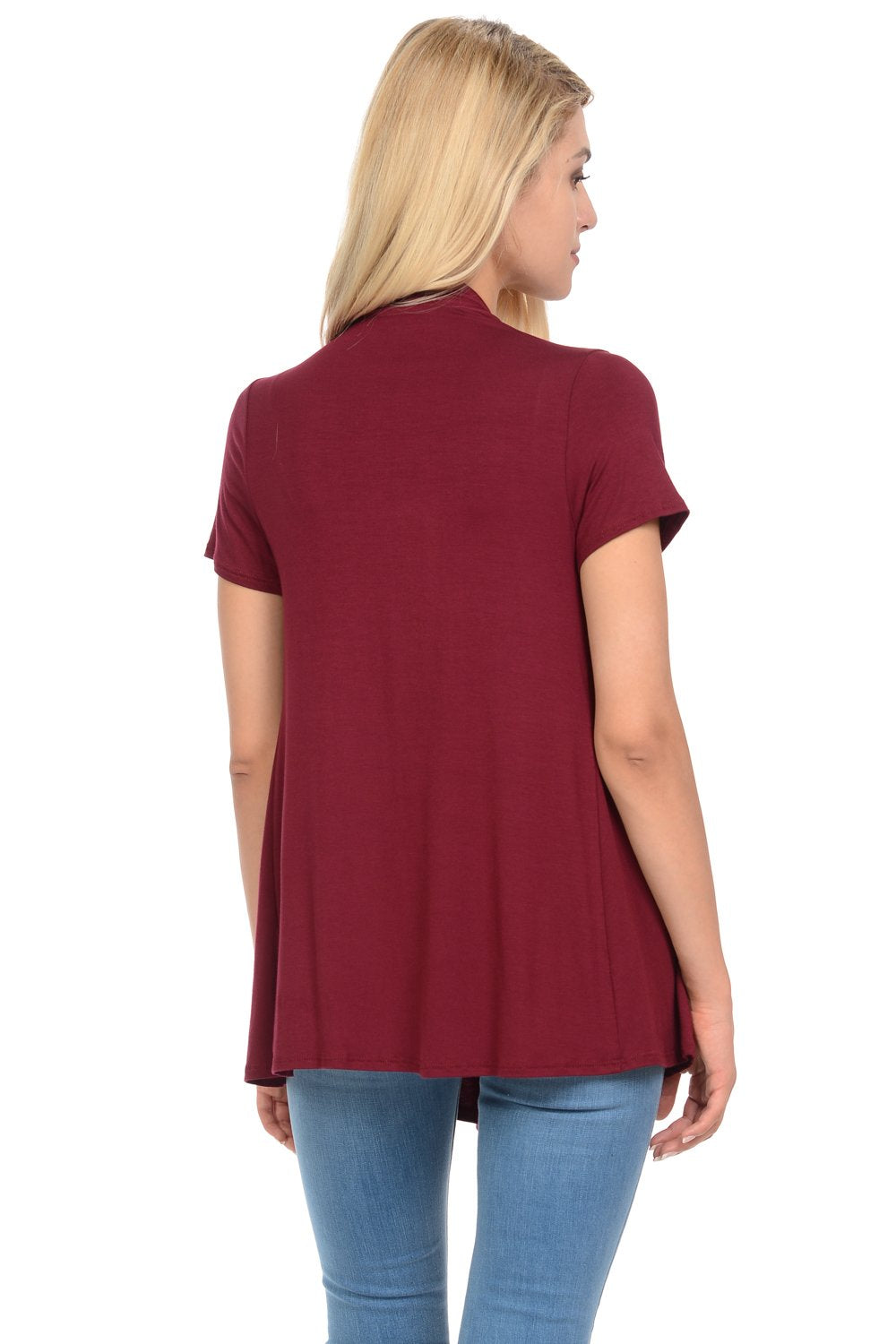 Short Sleeve Open Front Vest Plus Size