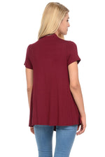 Short Sleeve Open Front Vest Plus Size
