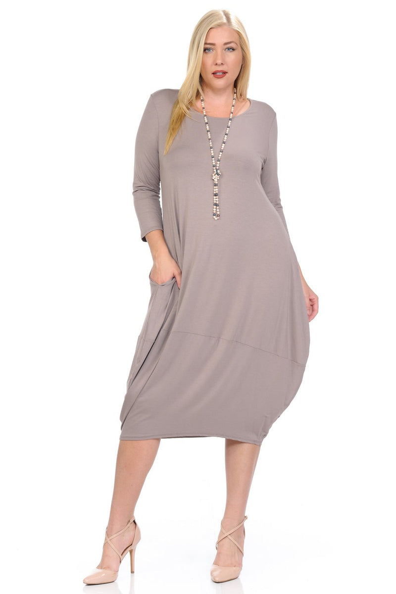 Cocoon Midi Dress Plus Size