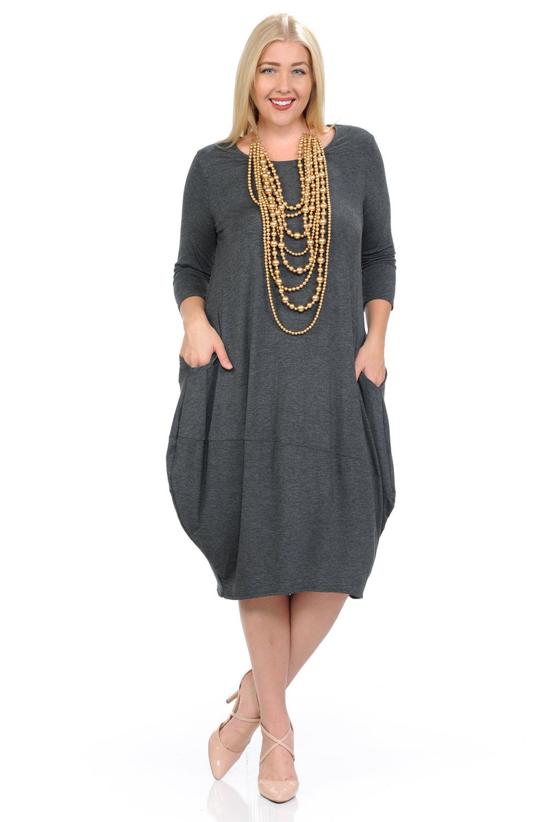Cocoon Midi Dress Plus Size