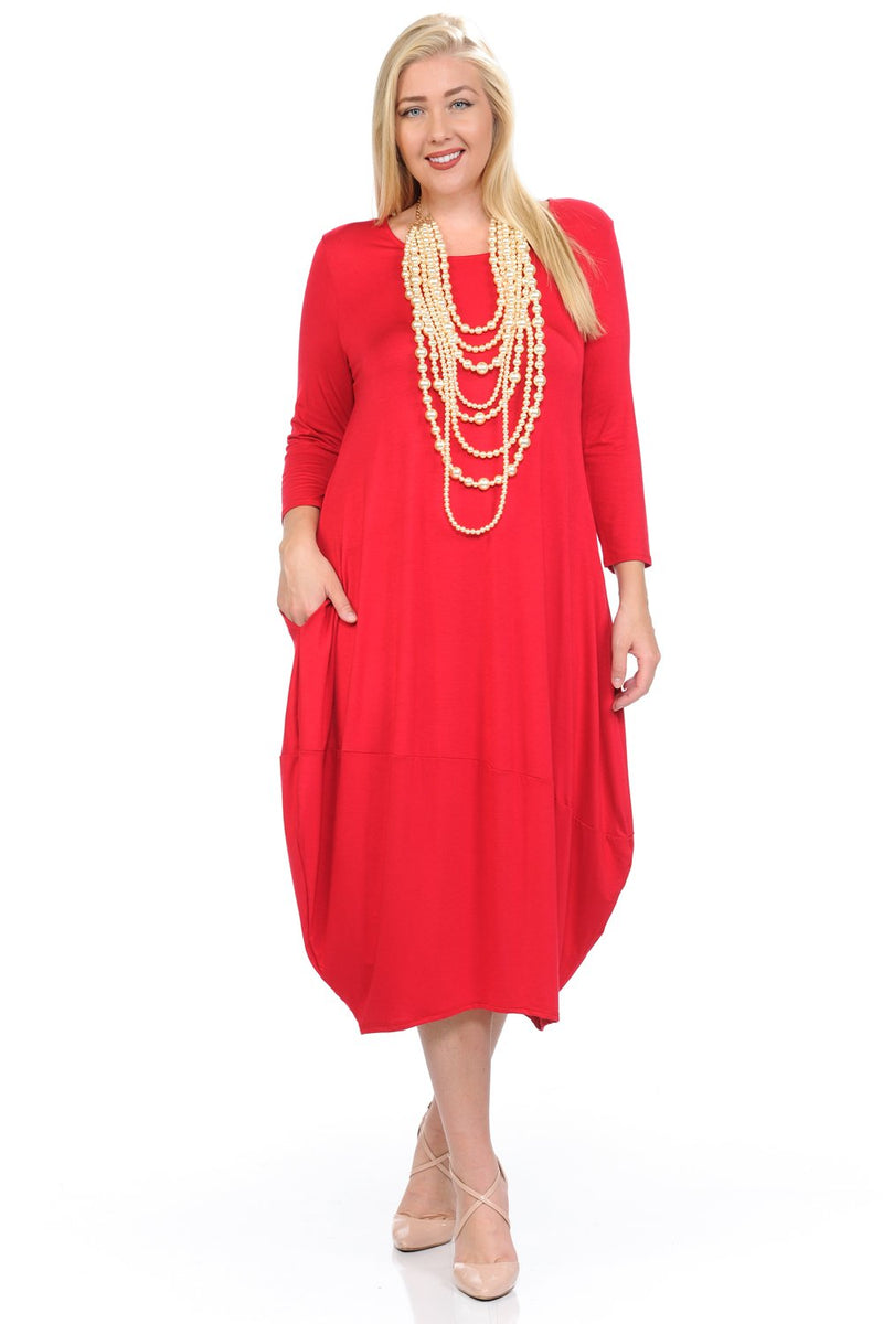 Cocoon Midi Dress Plus Size