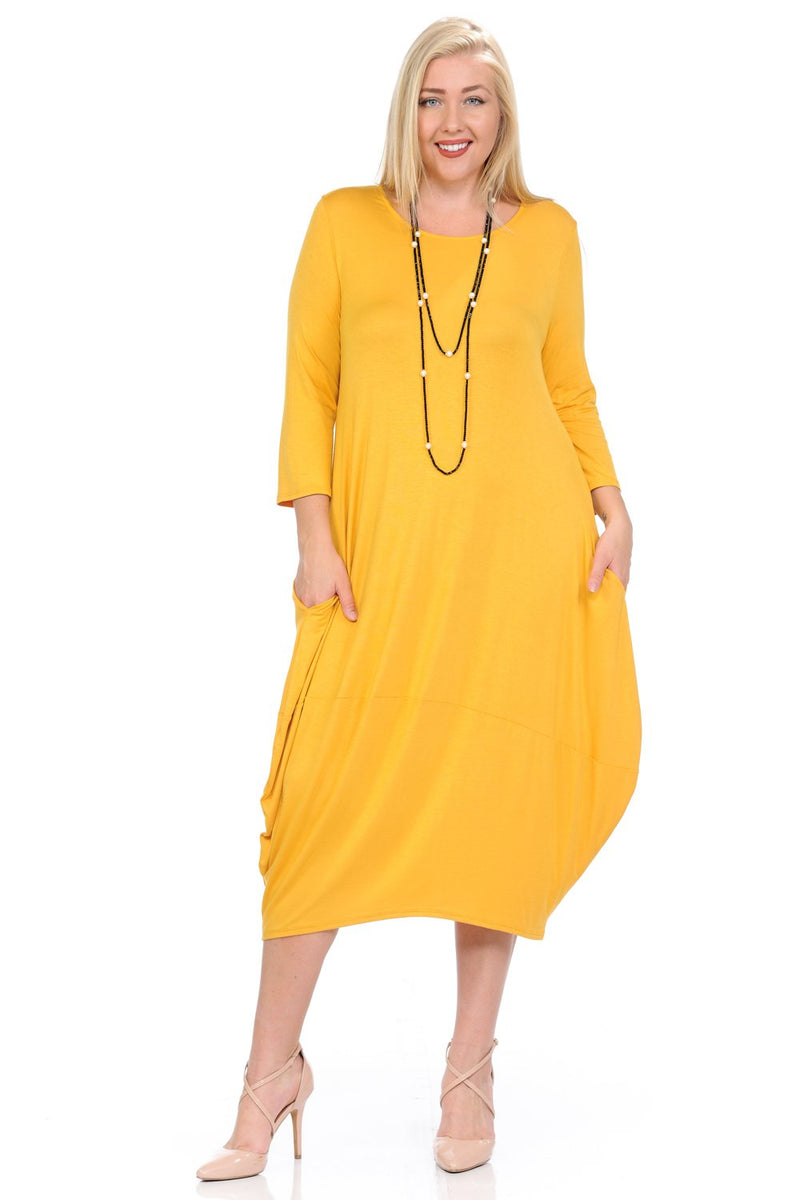 Cocoon Midi Dress Plus Size