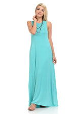 Sleeveless Maxi Dress with Pockets
