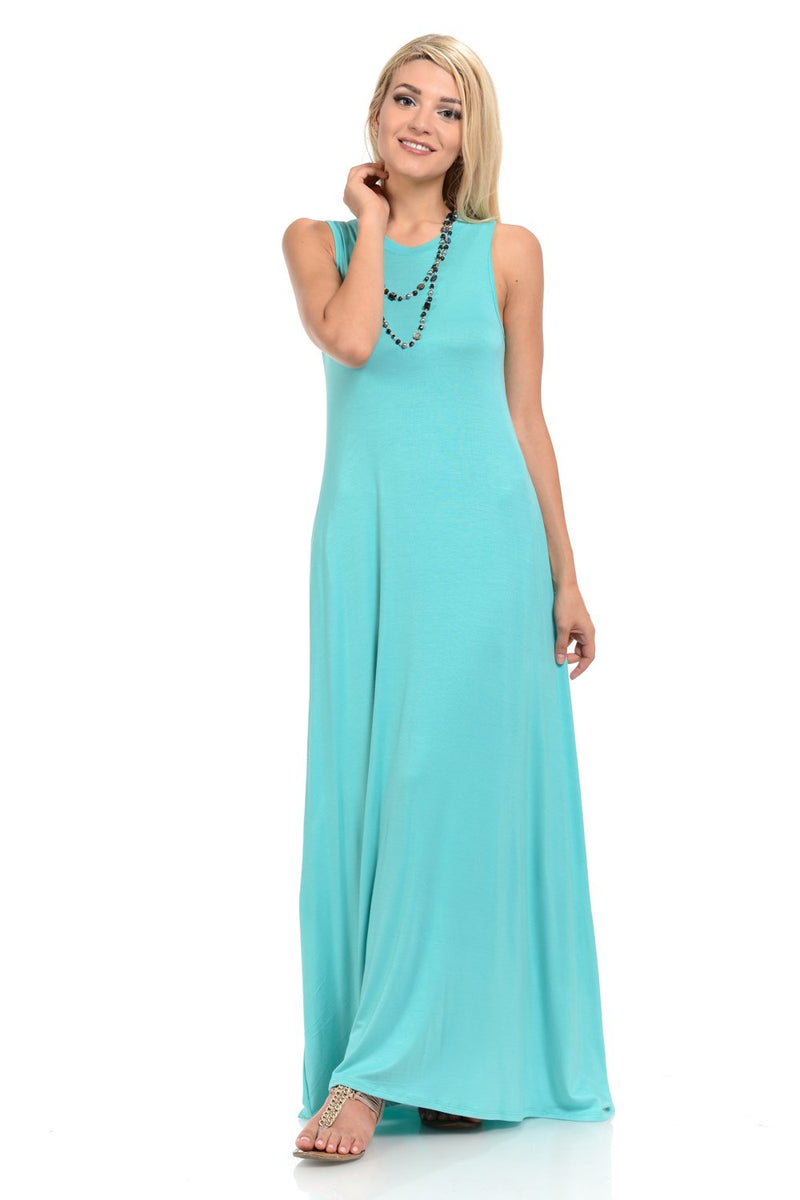 Sleeveless Maxi Dress with Pockets