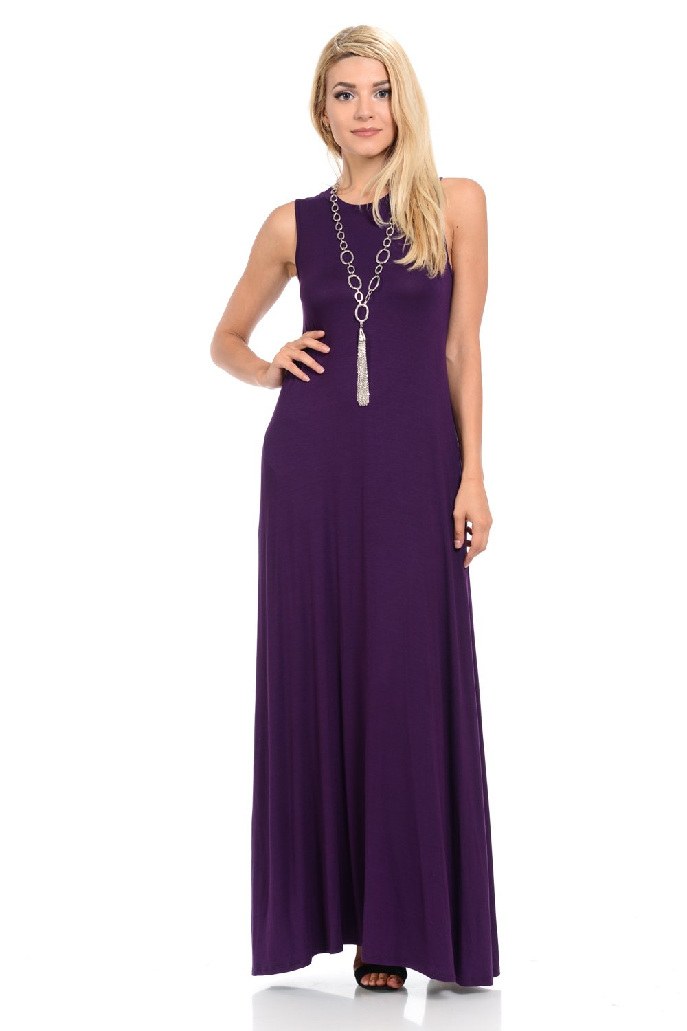 Sleeveless Maxi Dress with Pockets