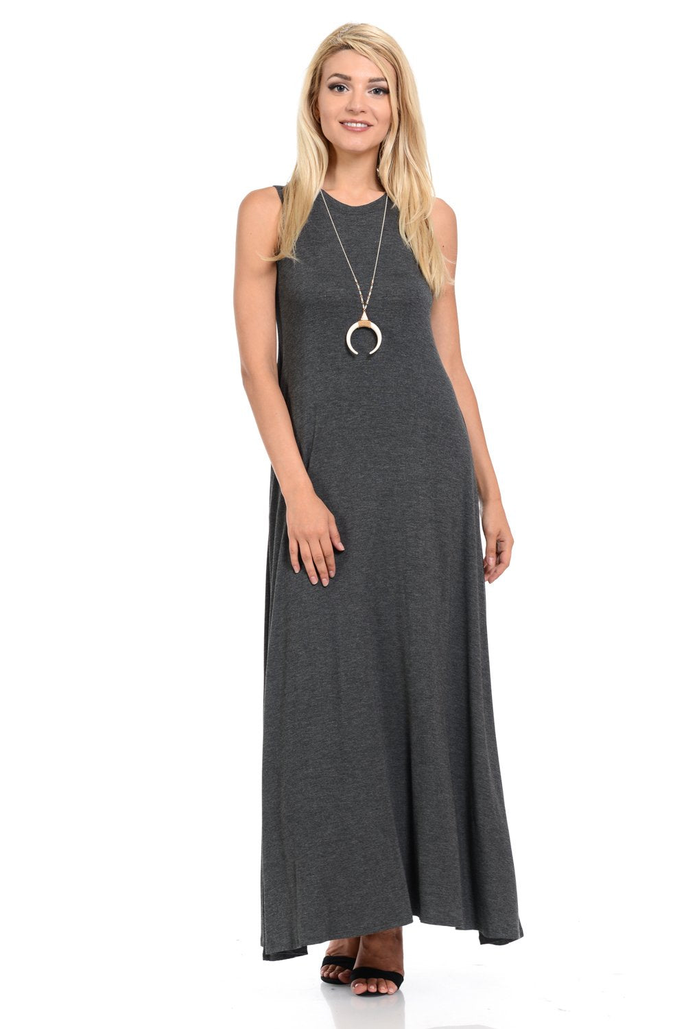 Sleeveless Maxi Dress with Pockets