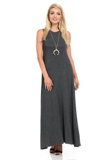 Sleeveless Maxi Dress with Pockets