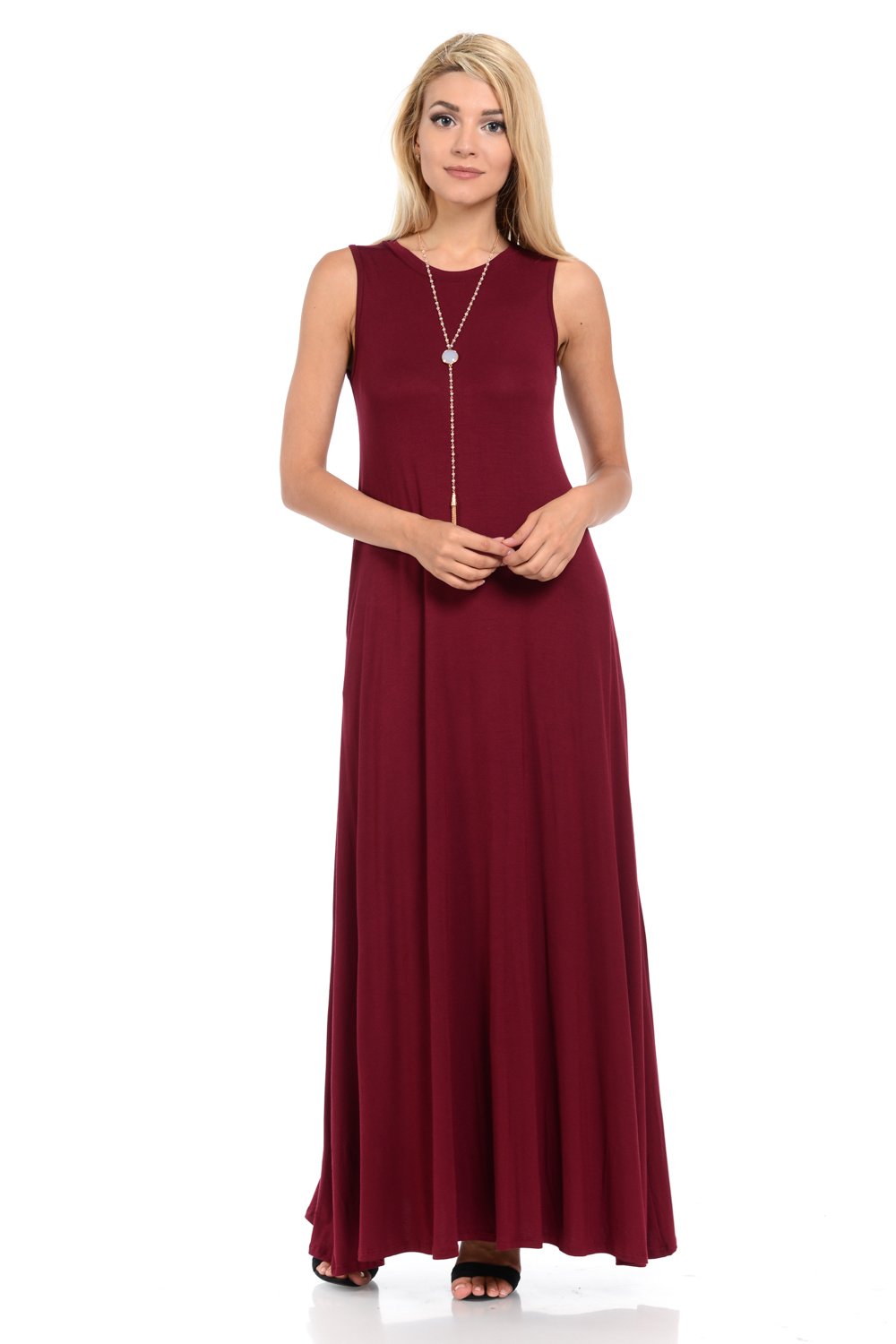 Sleeveless Maxi Dress with Pockets