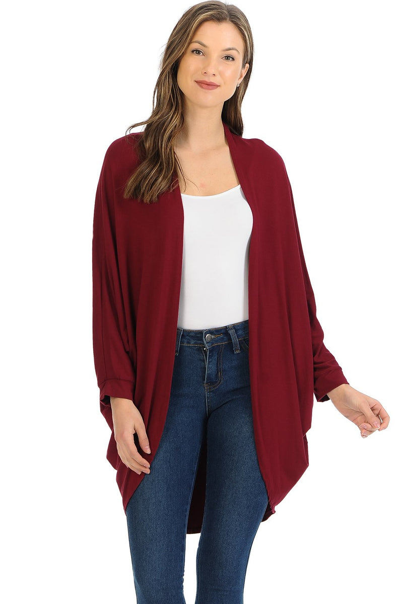 Jersey Batwing Sleeve Cardigan