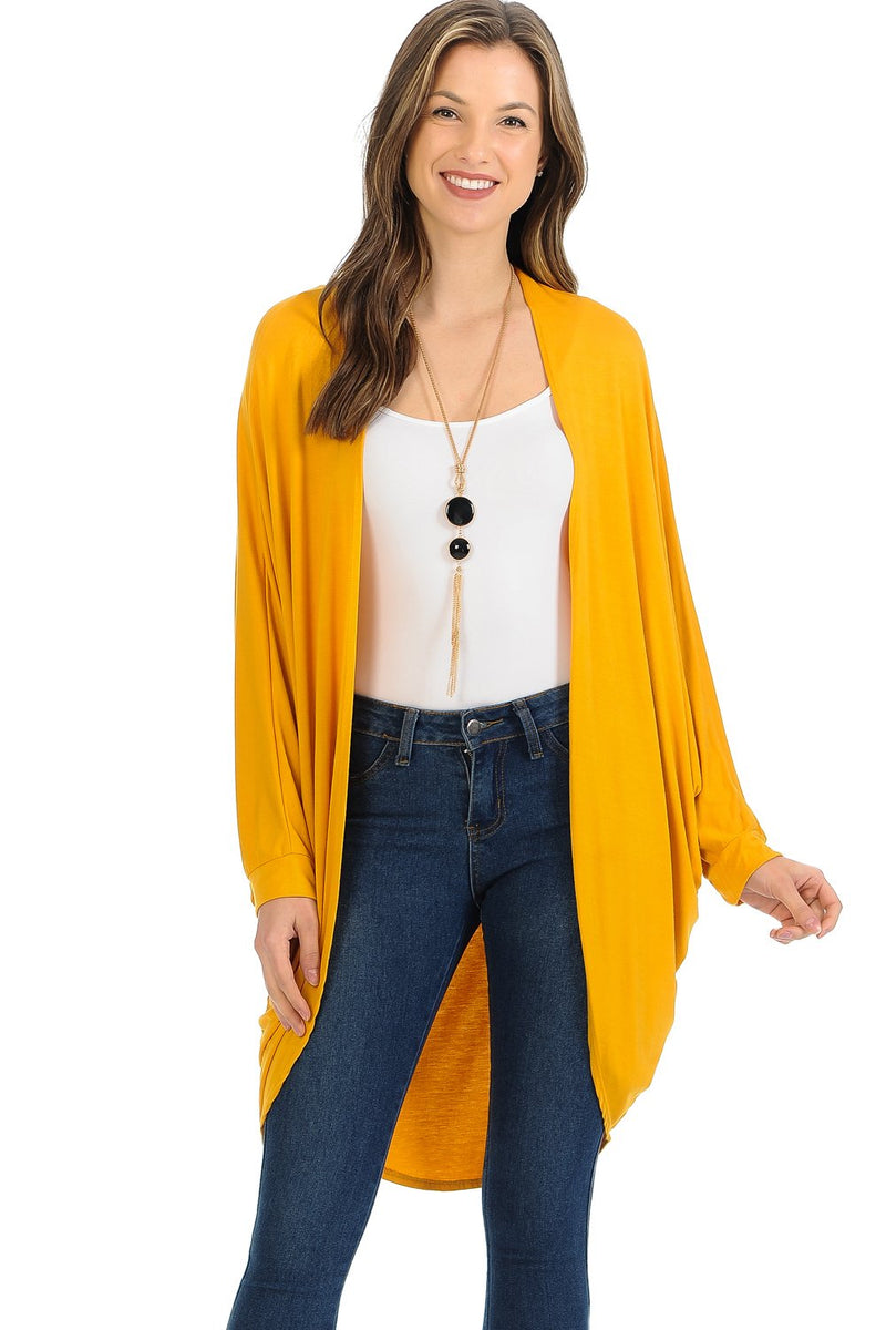 Jersey Batwing Sleeve Cardigan