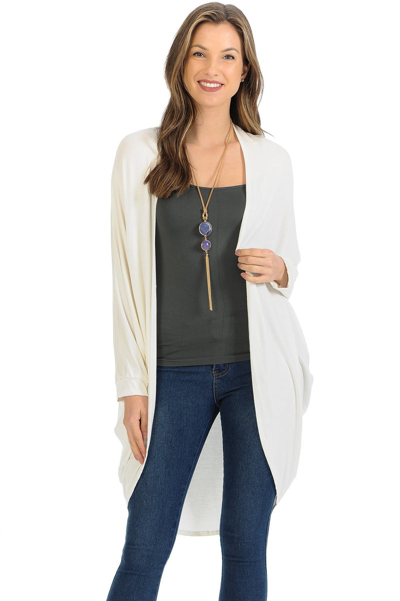Jersey Batwing Sleeve Cardigan