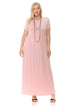 Short Sleeve Maxi Dress with Pockets Plus Size