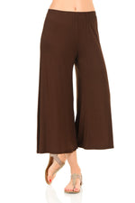 Elastic Waist Jersey Culottes Pants