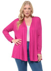 Long Sleeve Jersey Cardigan Plus Size