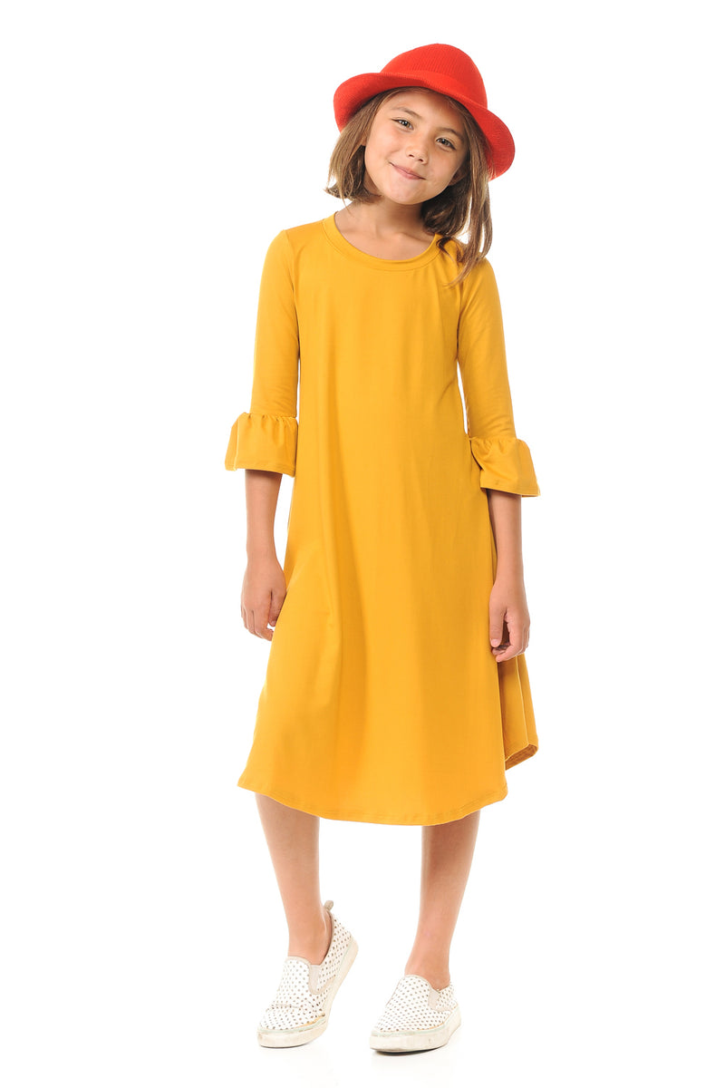 Bell Sleeve Trapeze Dress