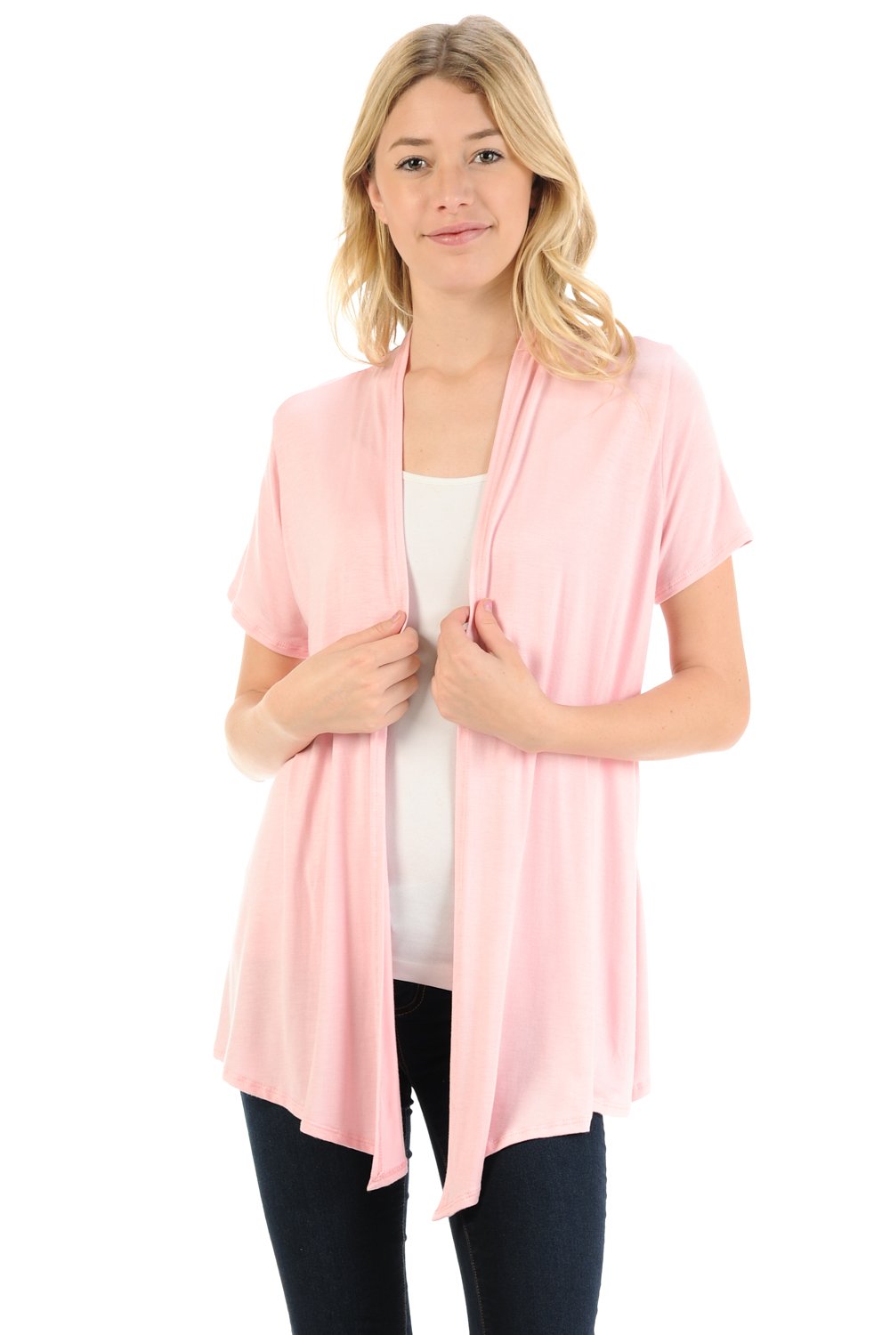 Short Sleeve Open Front Vest Plus Size