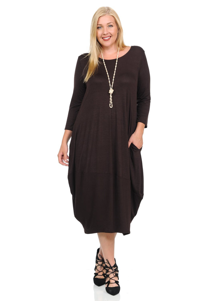 Cocoon Midi Dress Plus Size