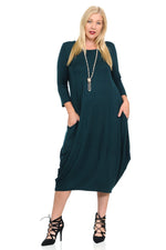 Cocoon Midi Dress Plus Size