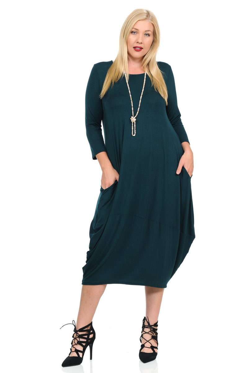 Cocoon Midi Dress Plus Size