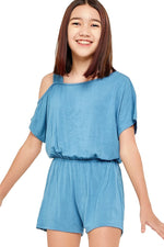 One Shoulder Romper with Removable Label