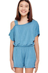 One Shoulder Romper with Removable Label