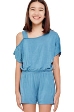 One Shoulder Romper with Removable Label