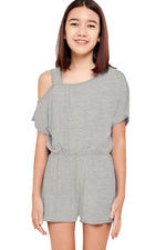 One Shoulder Romper with Removable Label
