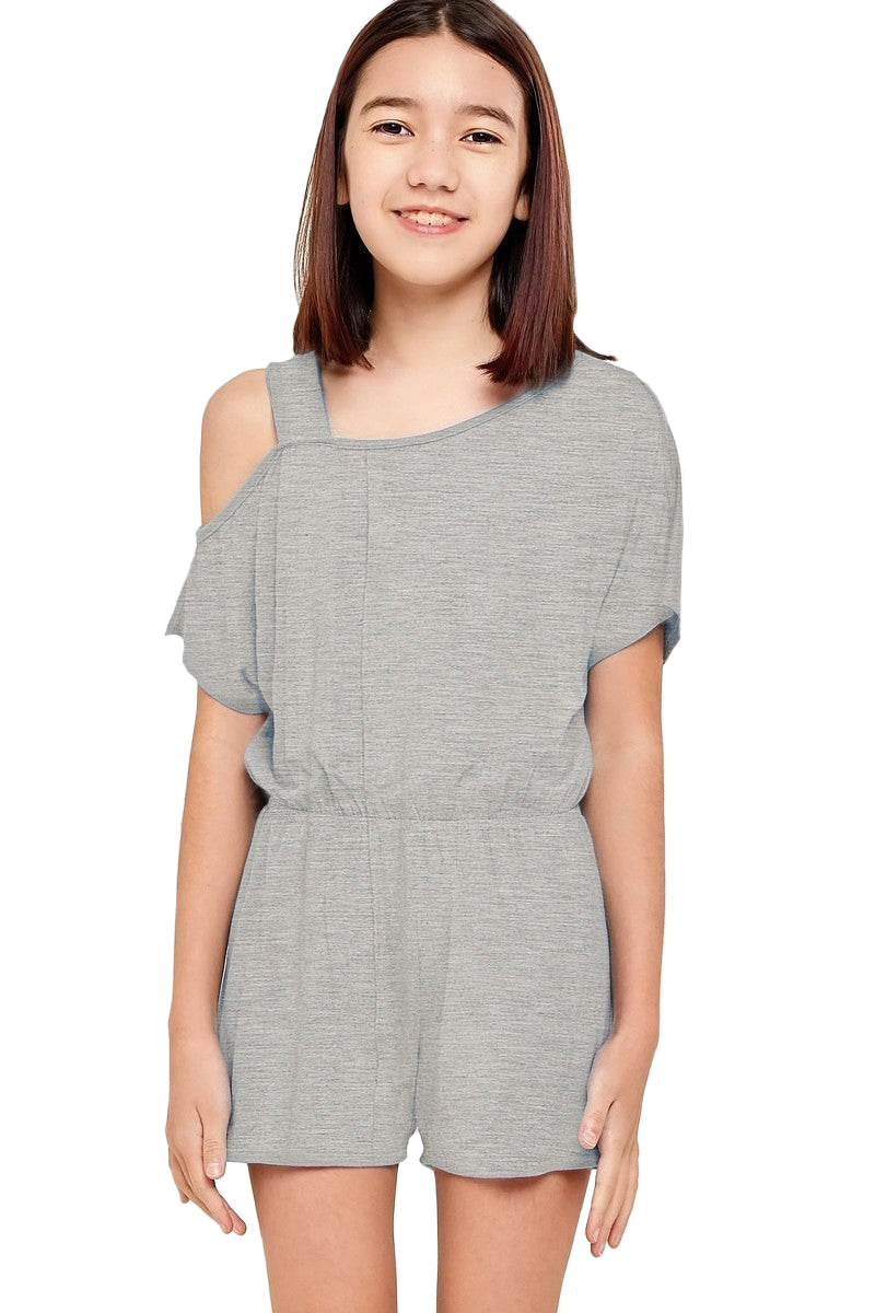 One Shoulder Romper with Removable Label