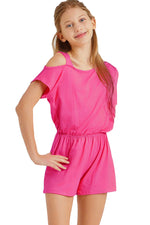One Shoulder Romper with Removable Label