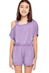 One Shoulder Romper with Removable Label