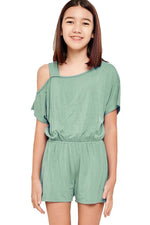 One Shoulder Romper with Removable Label