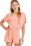 One Shoulder Romper with Removable Label