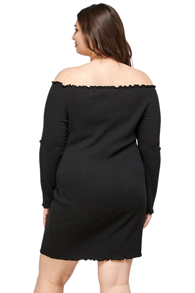Smocked Off Shoulder Dress Plus Size