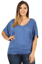 Draped Dolman Top Plus Size