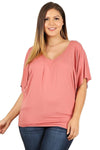 Draped Dolman Top Plus Size