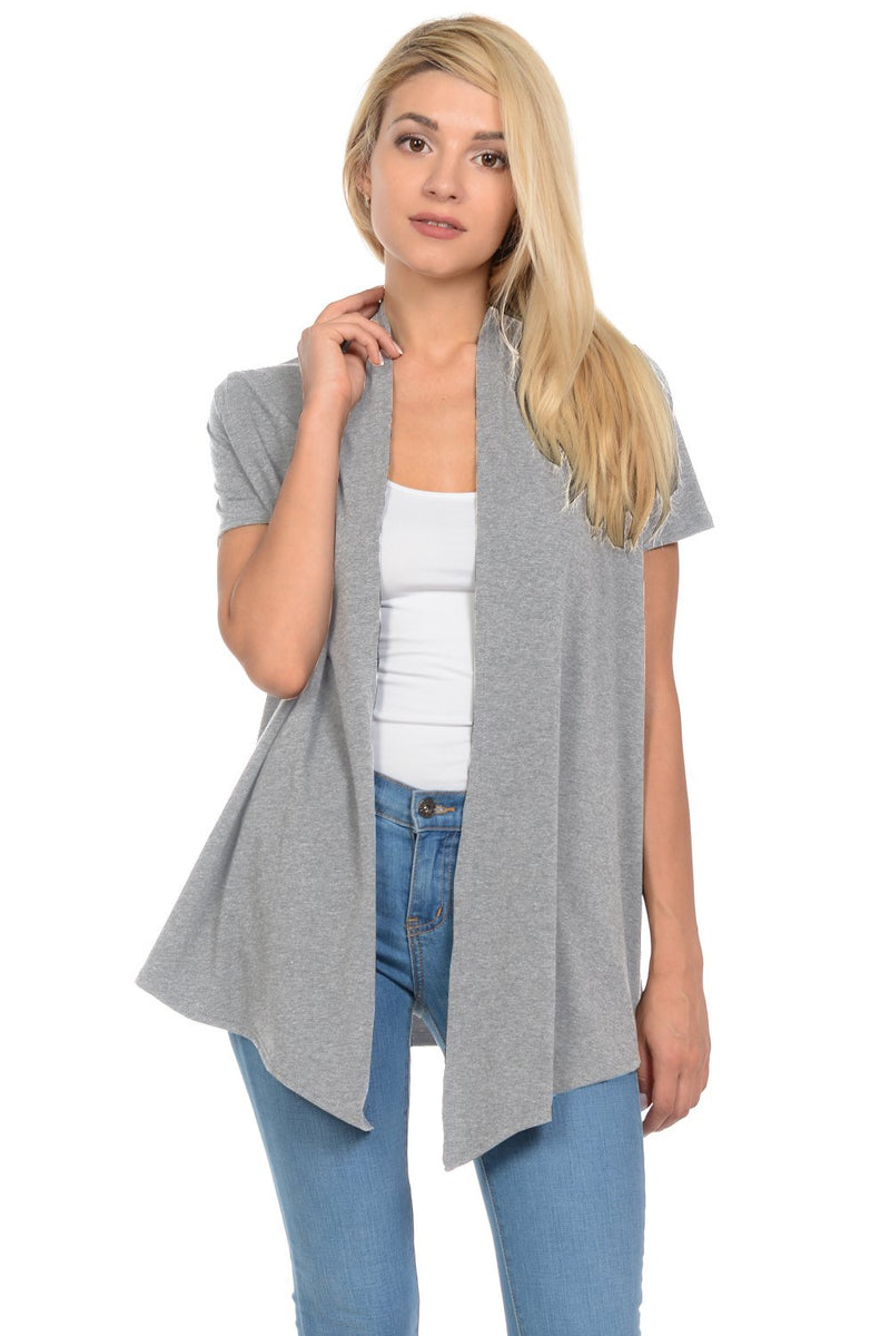 Short Sleeve Open Front Vest