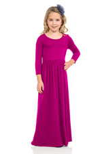 Fit and Flare Maxi Solid Dress