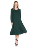 Bishop Sleeve Midi Dress