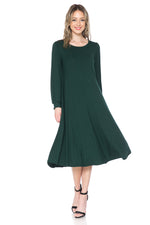 Bishop Sleeve Midi Dress