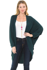 Jersey Batwing Sleeve Cardigan