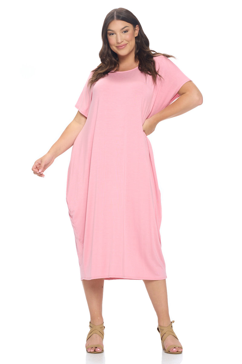 Cocoon Maxi Dress with Dolman Sleeves