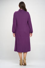 Cowl Neck Midi Dress Plus Size