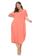 Cocoon Maxi Dress with Dolman Sleeves