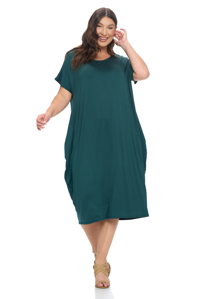 Cocoon Maxi Dress with Dolman Sleeves